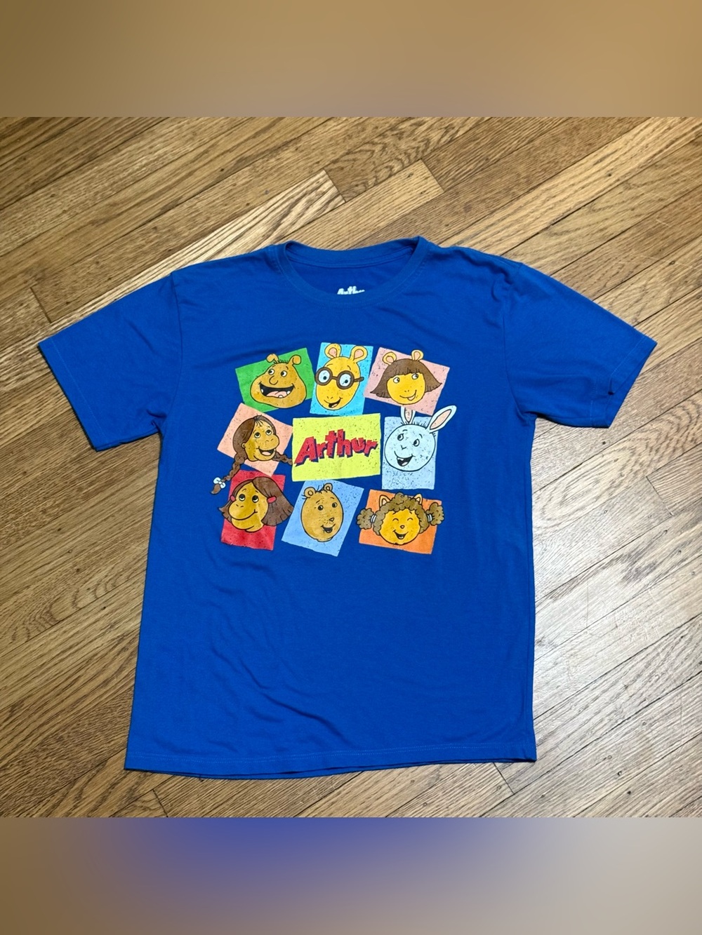 Arthur Cartoon Characters Blue T-Shirt Boys /Girls size Large